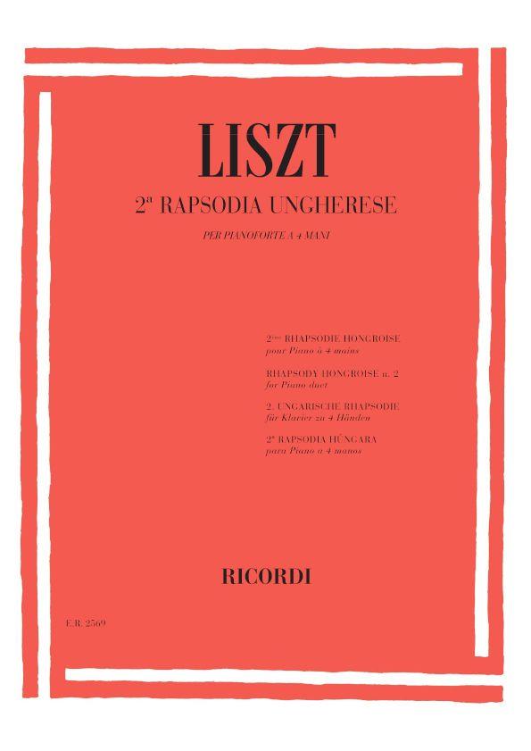 19 Rapsodie Ungheresi: N.2 In Do Diesis Min. - Per Pianoforte A 4 Mani - pro čtyřruční klavír